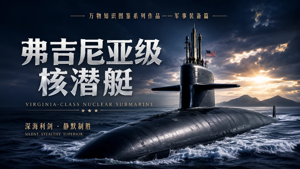 万物知识图鉴系列作品PPT——弗吉尼亚级核潜艇【4K】