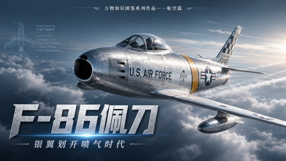 万物知识图鉴系列作品PPT——F-86佩刀【4K】