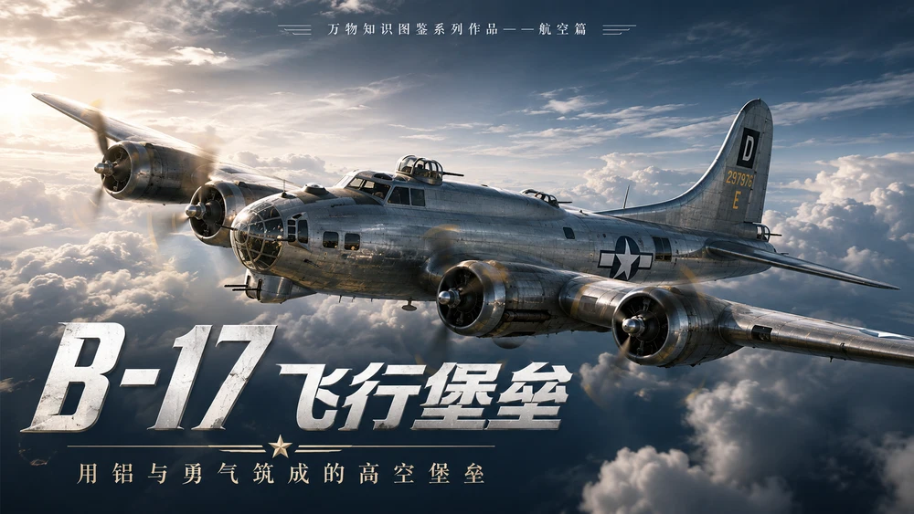 万物知识图鉴系列作品PPT——B-17 飞行堡垒【4K】
