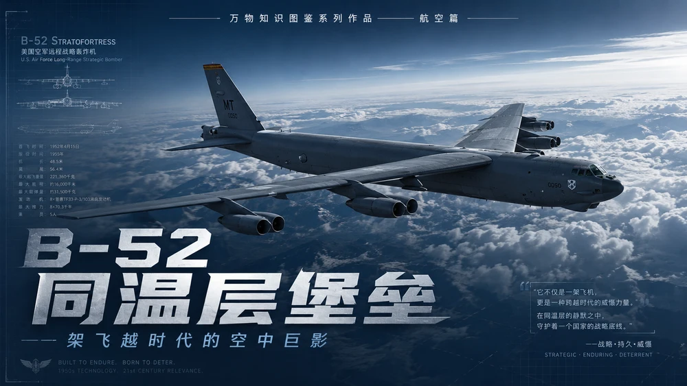 万物知识图鉴系列作品PPT——B-52同温层堡垒【4K】