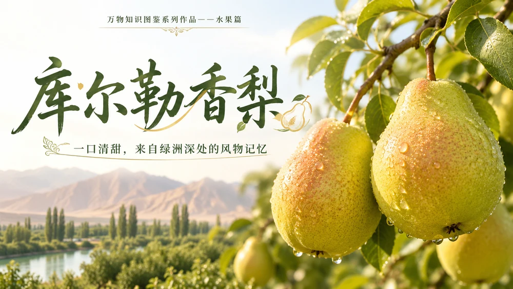 万物知识图鉴系列作品PPT——库尔勒香梨【4K】