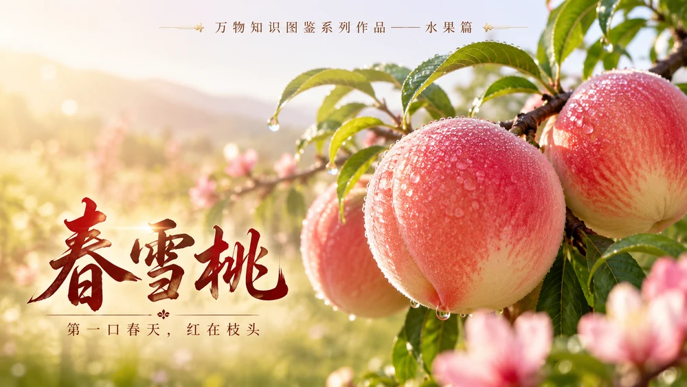 万物知识图鉴系列作品PPT——春雪桃【4K】