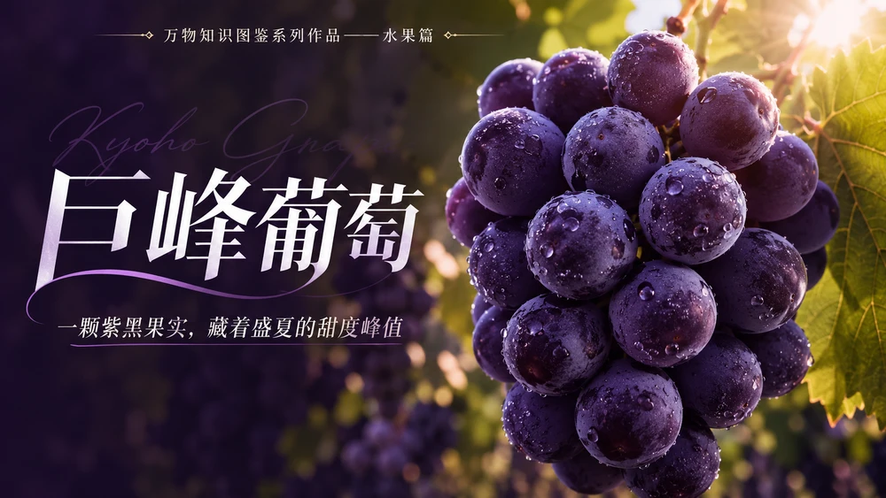 万物知识图鉴系列作品PPT——巨峰葡萄【4K】