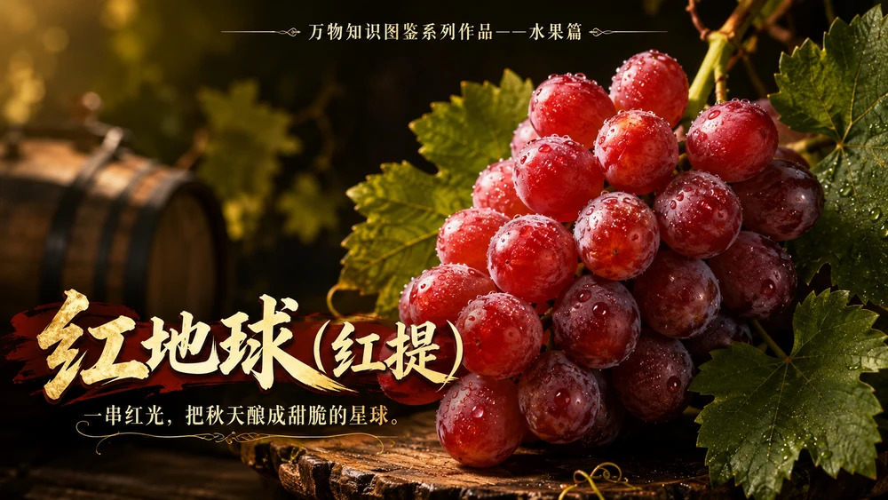 万物知识图鉴系列作品PPT——红地球（红提）【4K】