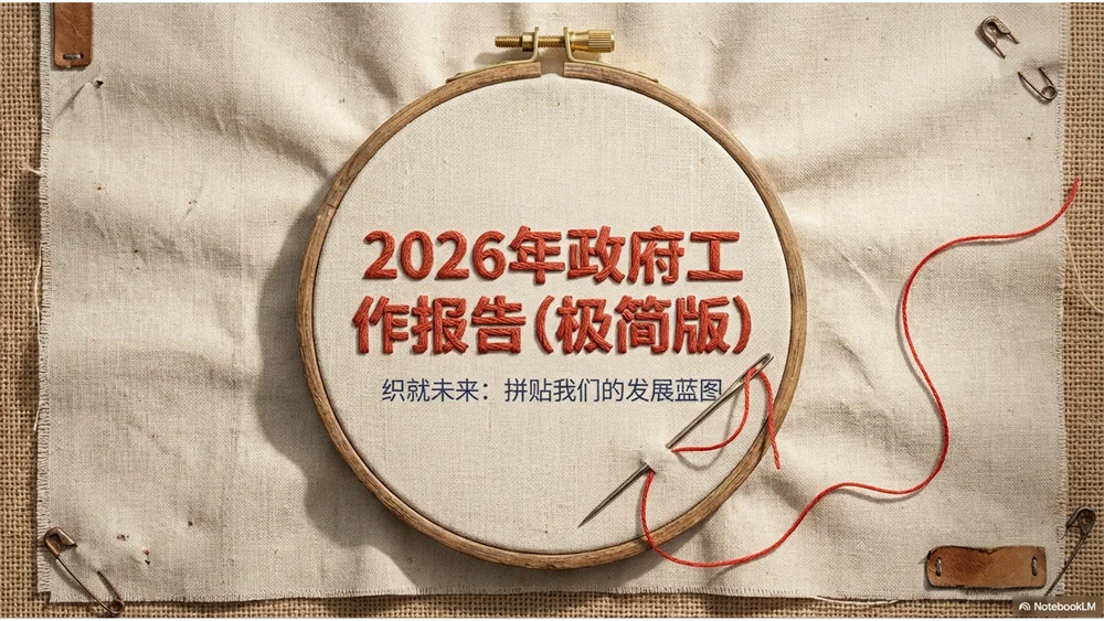 布艺拼贴设计风格政府工作报告PPT