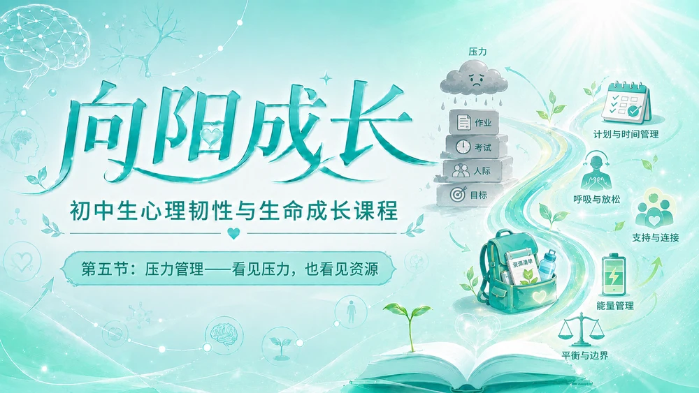 《向阳成长》初中生心理韧性与生命成长课程（第五节）