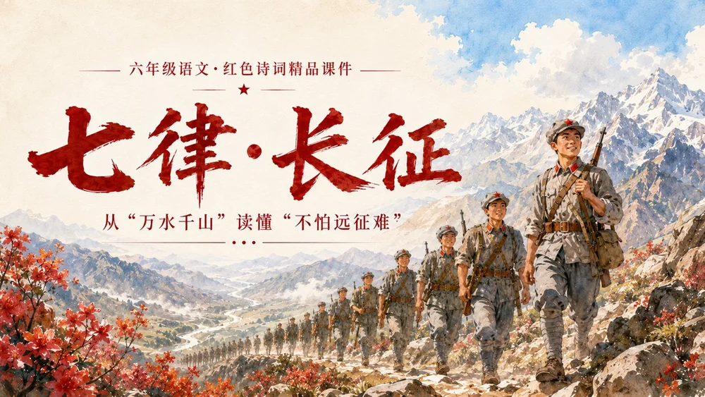 小学六年级语文：七律·长征PPT课件