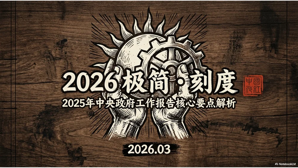 木刻版画风格政府工作报告PPT