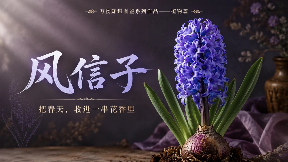 万物知识图鉴系列作品PPT——风信子【4K】
