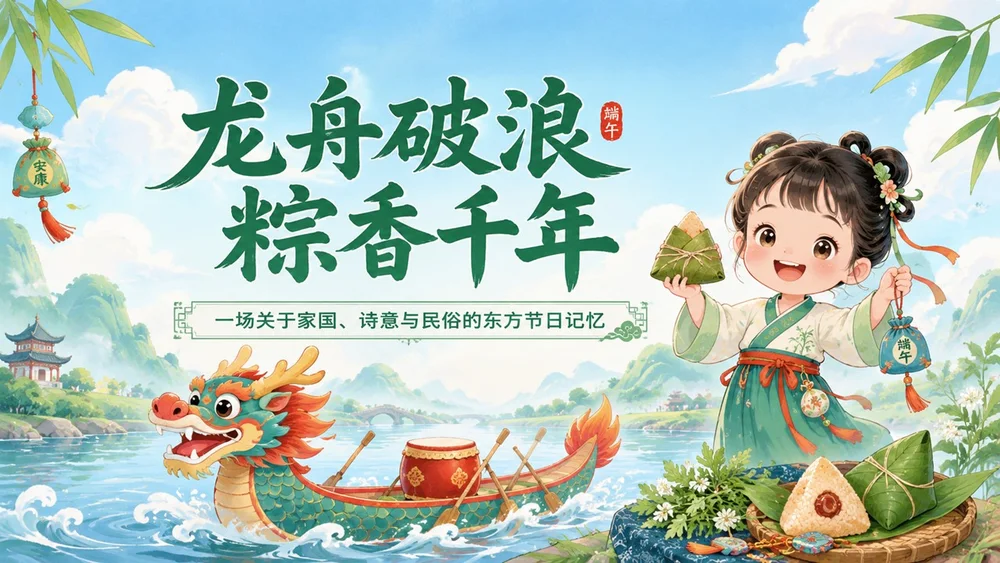 低龄小朋友的端午节PPT传统节日课件