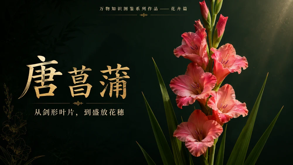 万物知识图鉴系列作品PPT——唐菖蒲