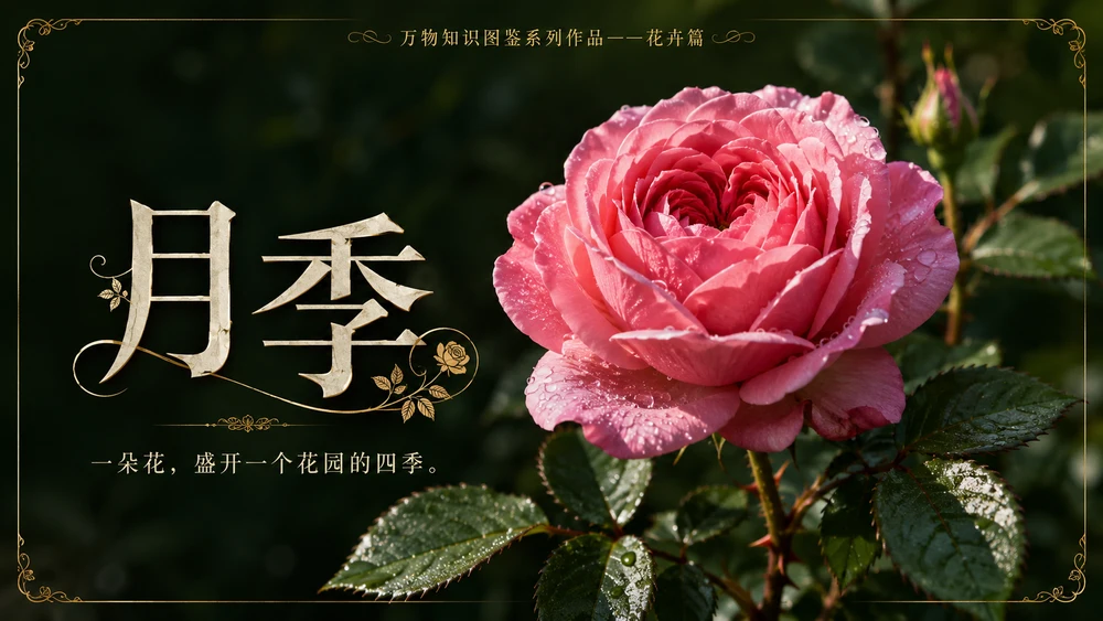 万物知识图鉴系列作品PPT——月季