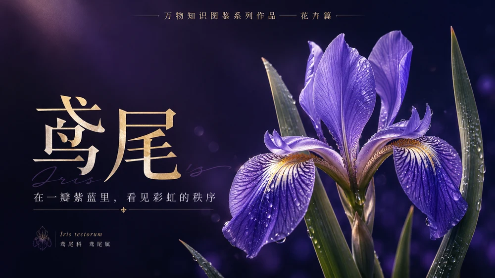 万物知识图鉴系列作品PPT——鸢尾