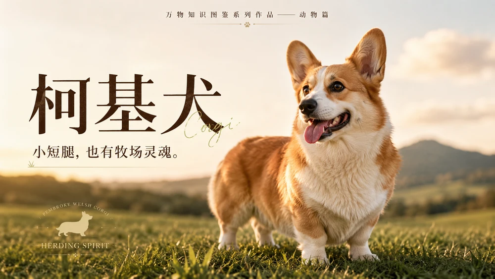 万物知识图鉴系列作品PPT——柯基犬