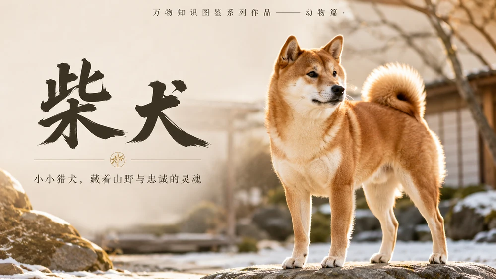 万物知识图鉴系列作品PPT——柴犬【4K】