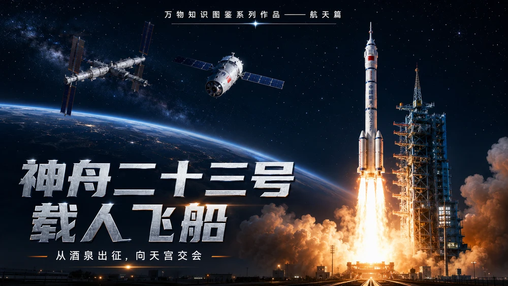 万物知识图鉴系列作品PPT——神舟二十三号载人飞船