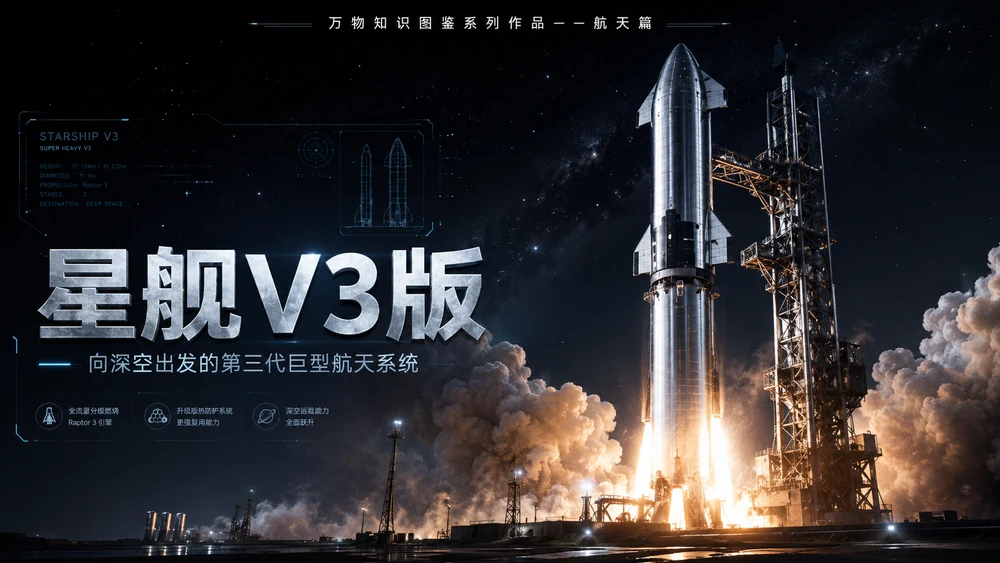 万物知识图鉴系列作品PPT——星舰V3
