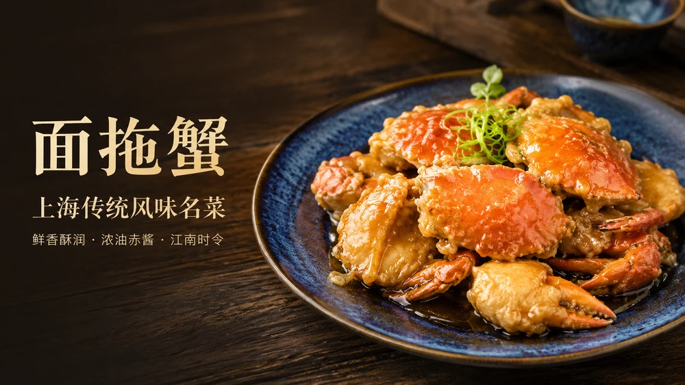 【舌尖上的秘籍】面拖蟹菜谱PPT