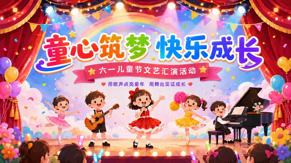 六一儿童节活动策划方案PPT｜幼儿园小学亲子活动方案模板