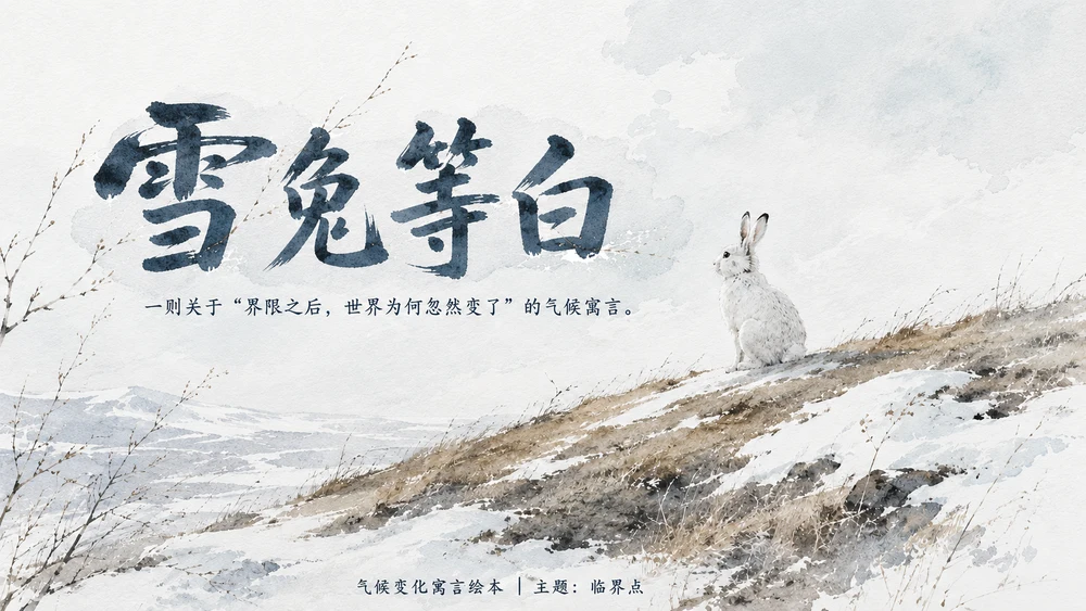 气候变化寓言绘本PPT｜雪兔等白