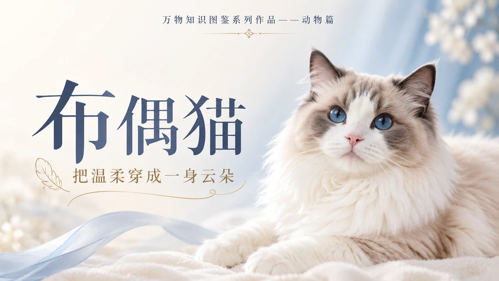 万物知识图鉴系列作品PPT——布偶猫