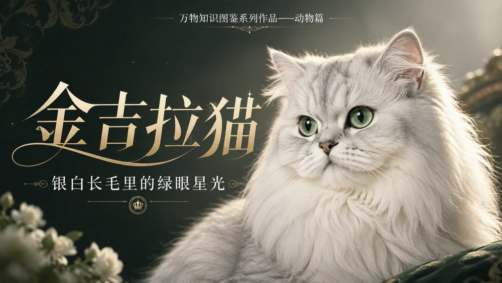 万物知识图鉴系列作品PPT——金吉拉猫