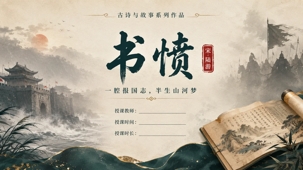 古诗与故事系列作品PPT——书愤