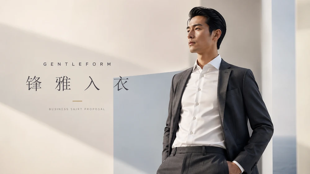 商业产品提案设计系列作品PPT——商务男士衬衫