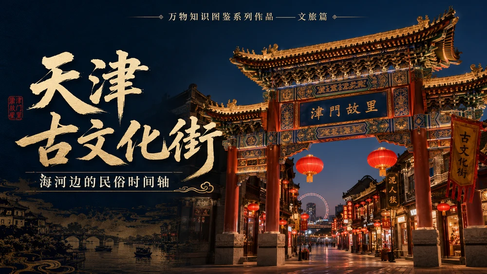 万物知识图鉴系列作品PPT——天津古文化街