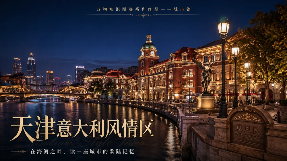 万物知识图鉴系列作品PPT——天津意大利风情区