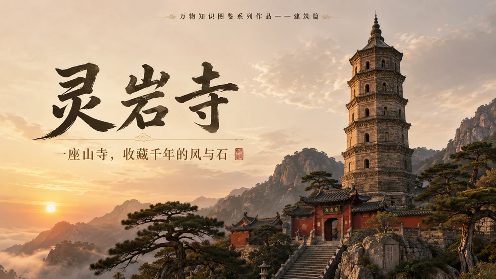 万物知识图鉴系列作品PPT——灵岩寺