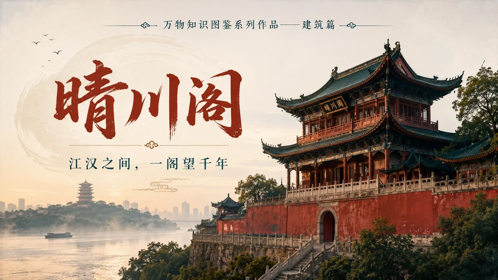 万物知识图鉴系列作品PPT——晴川阁