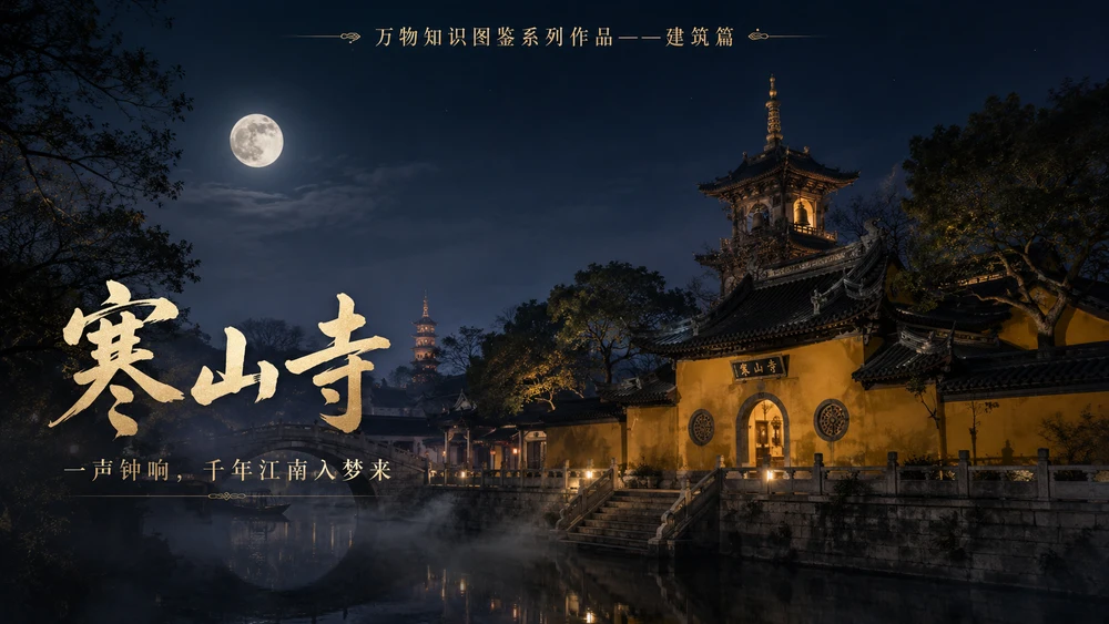 万物知识图鉴系列作品PPT——寒山寺