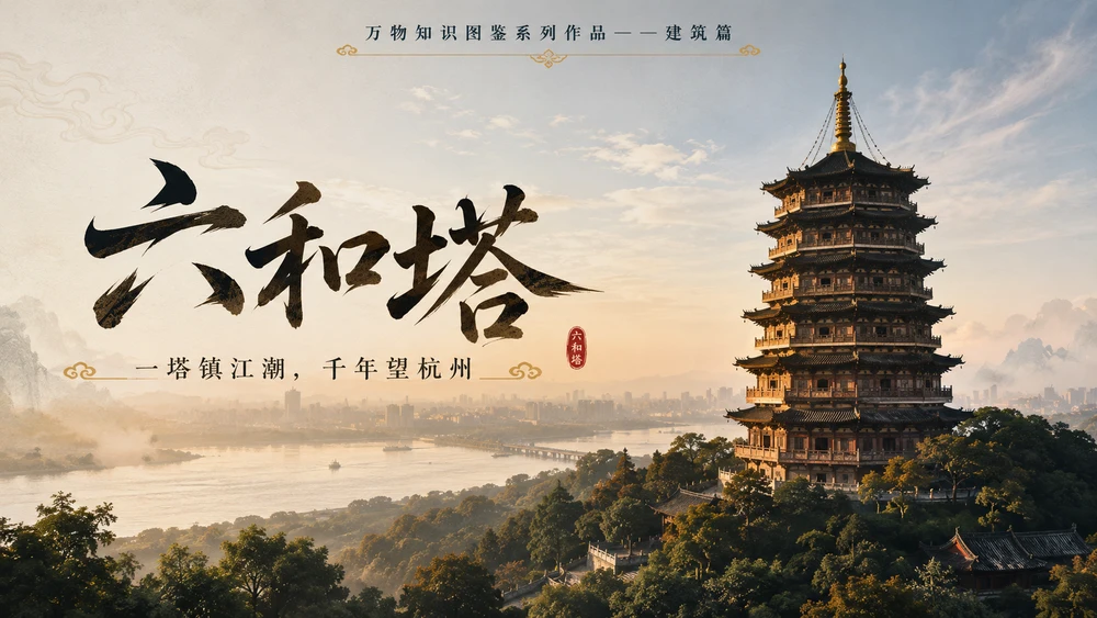 万物知识图鉴系列作品PPT——六和塔
