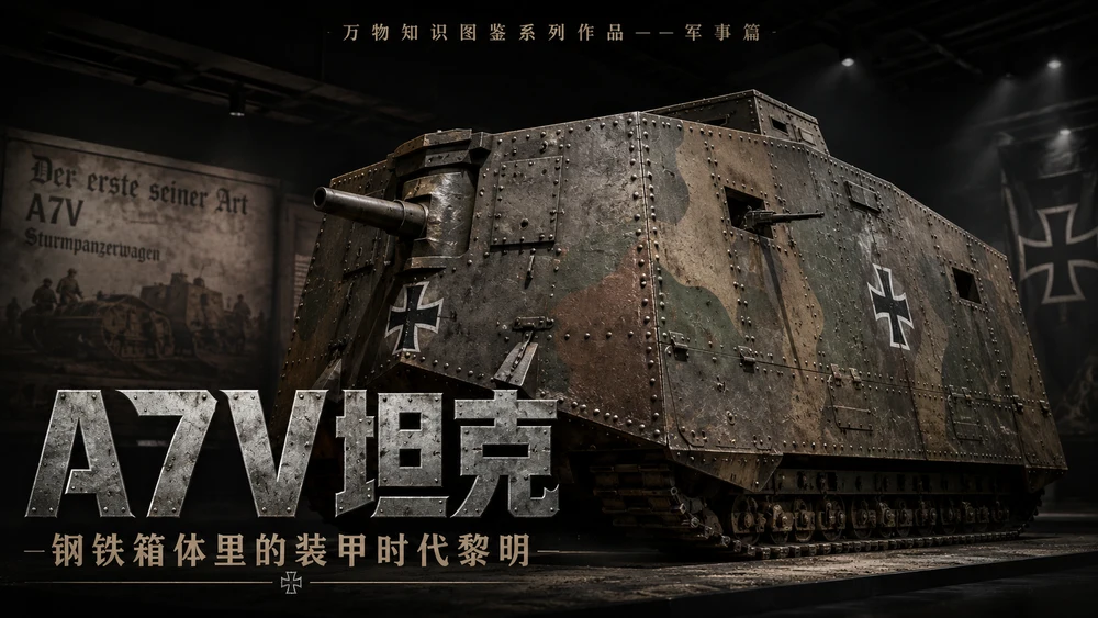 万物知识图鉴系列作品PPT——A7V坦克