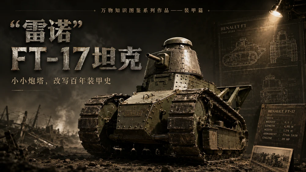 万物知识图鉴系列作品PPT——雷诺FT-17坦克