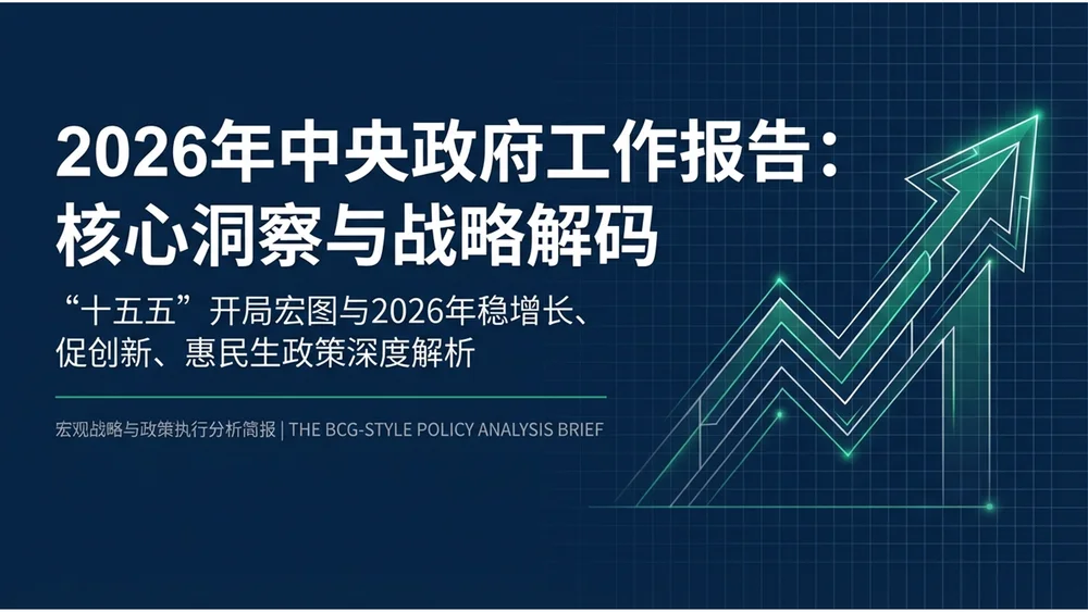 波士顿咨询风格政府工作报告PPT