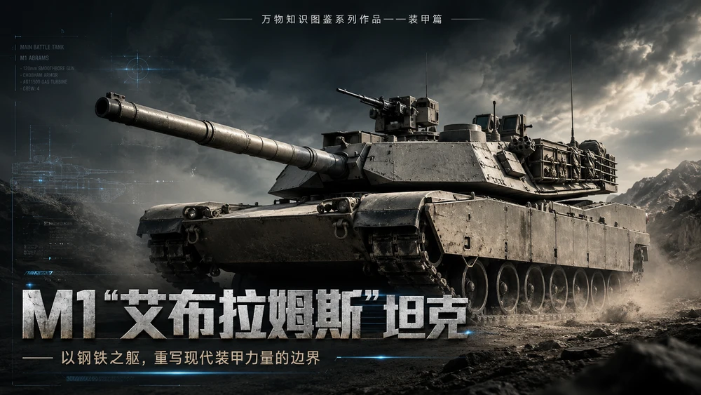 万物知识图鉴系列作品PPT——M1艾布拉姆斯坦克