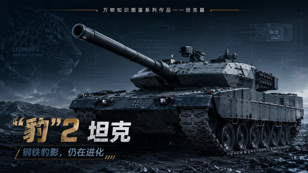 万物知识图鉴系列作品PPT——豹2坦克