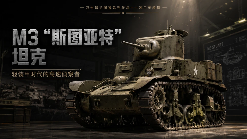 万物知识图鉴系列作品PPT——M3_斯图亚特坦克