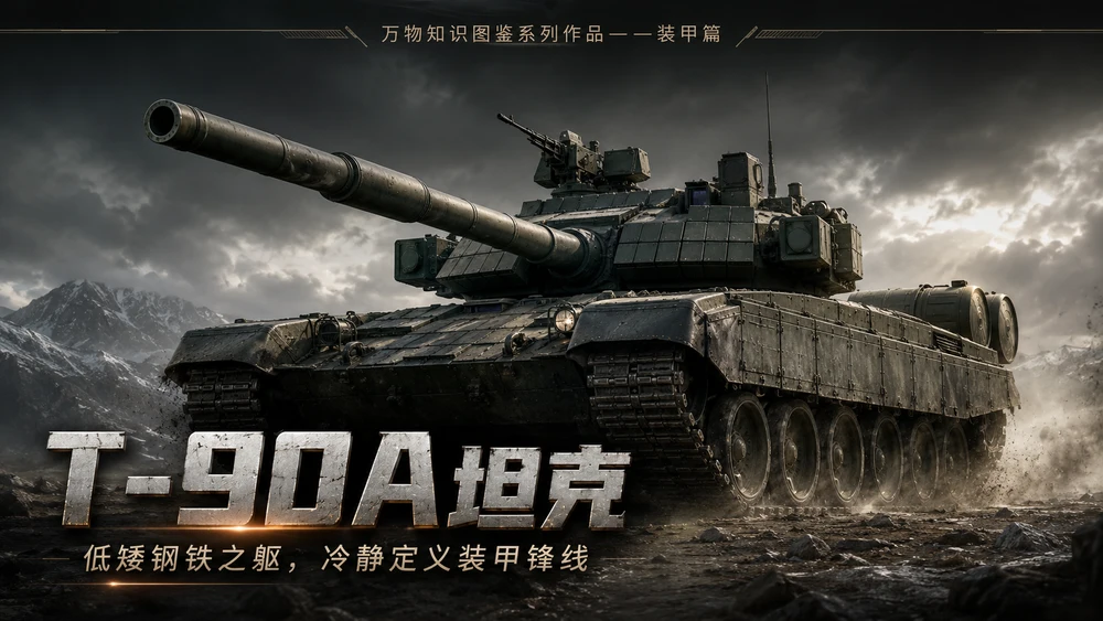 万物知识图鉴系列作品PPT——T-90A坦克
