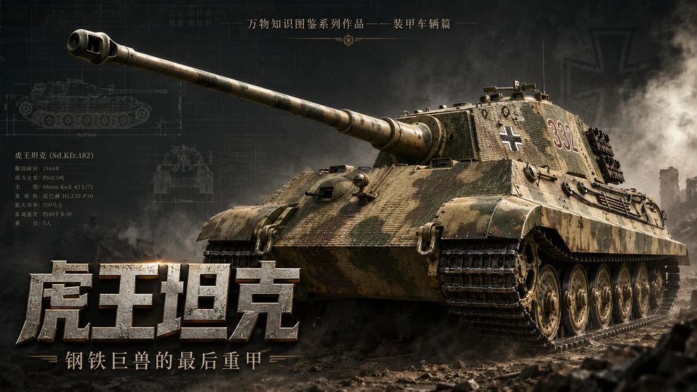 万物知识图鉴系列作品PPT——虎王坦克