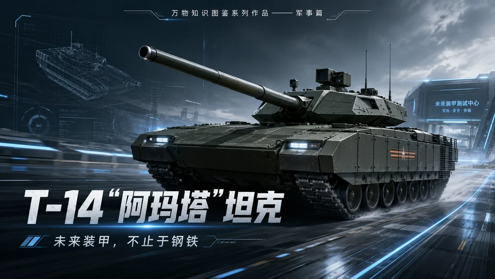 万物知识图鉴系列作品PPT——T-14“阿玛塔”坦克