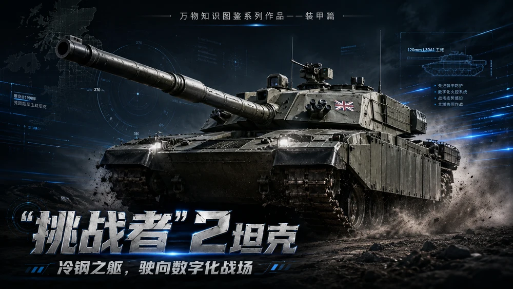 万物知识图鉴系列作品PPT——挑战者2坦克