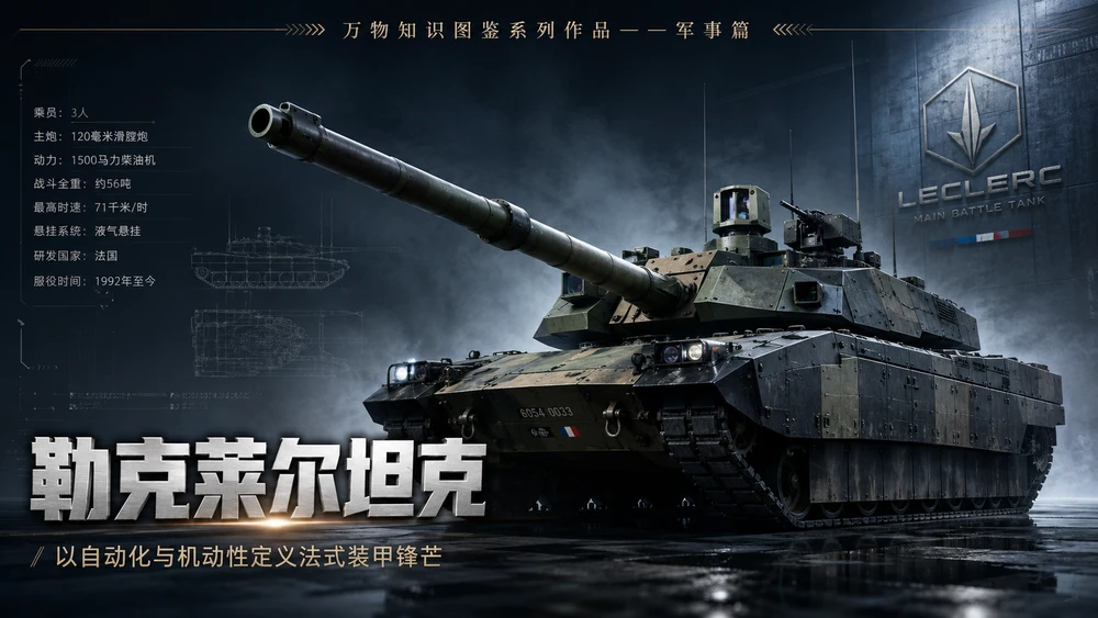 万物知识图鉴系列作品PPT——勒克莱尔坦克