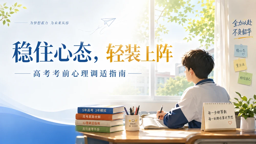 01《稳住心态，轻装上阵》 高考考前心理调适PPT