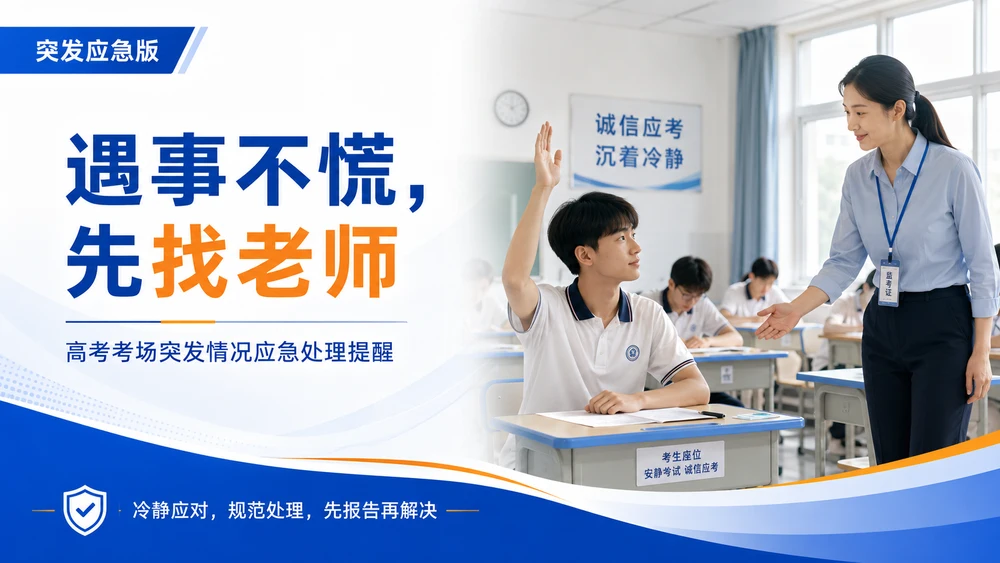 05《遇事不慌，先找老师》 高考突发情况应急处理PPT