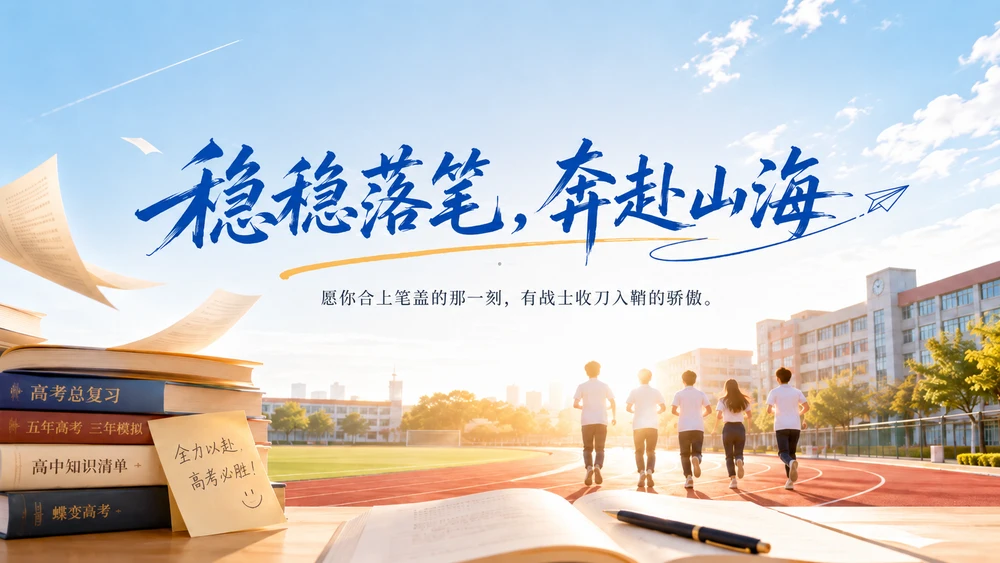 06《稳稳落笔，奔赴山海》——高考励志寄语PPT