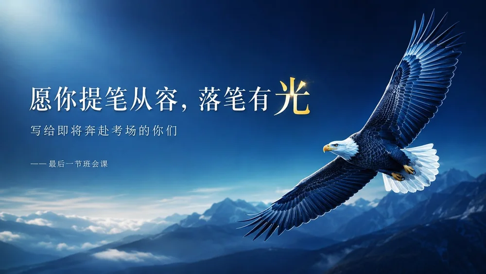 高考冲刺动员课：愿你提笔从容落笔有光PPT