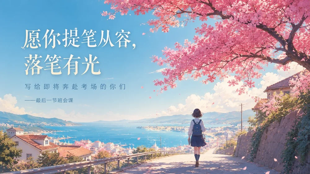 心理减压主题课：愿你提笔从容，落笔有光PPT